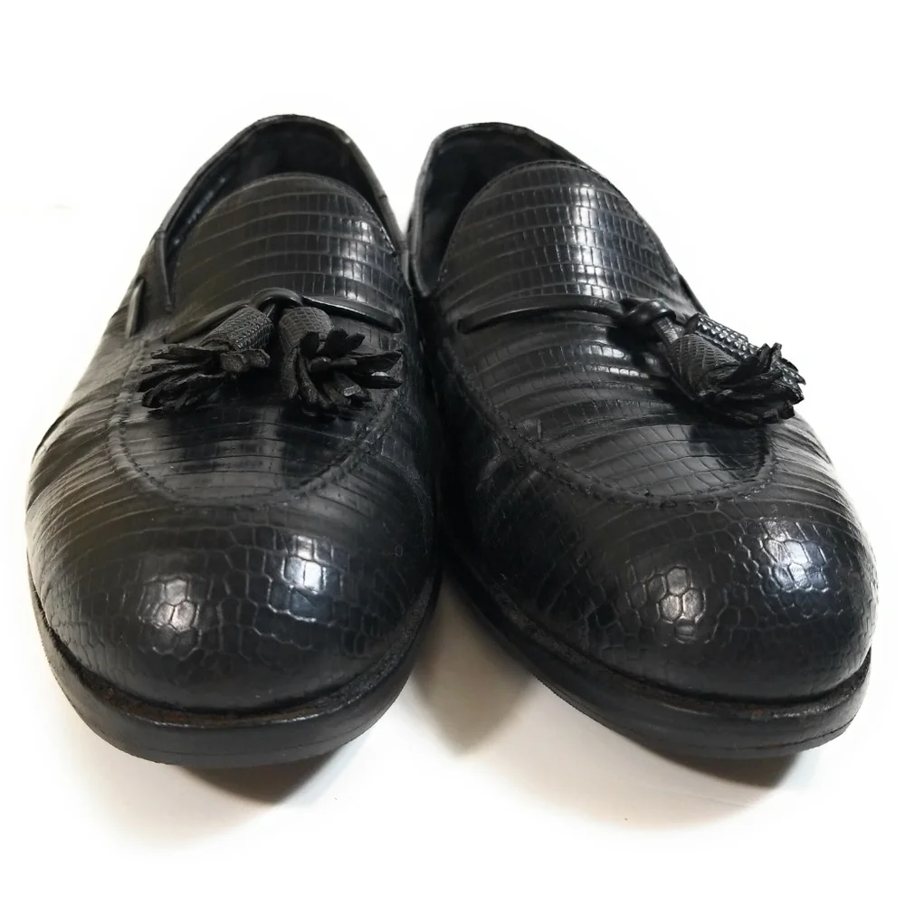 Footjoy 74732 Men Lizard Boat Loafers Size 10.5 A